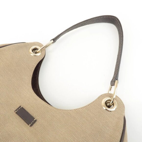 Authentic GUCCI Canvas Leather Shoulder Bag Beige Brown - Picture 5 of 16
